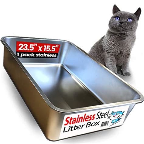 metal cat boxes|largest stainless steel litter box.